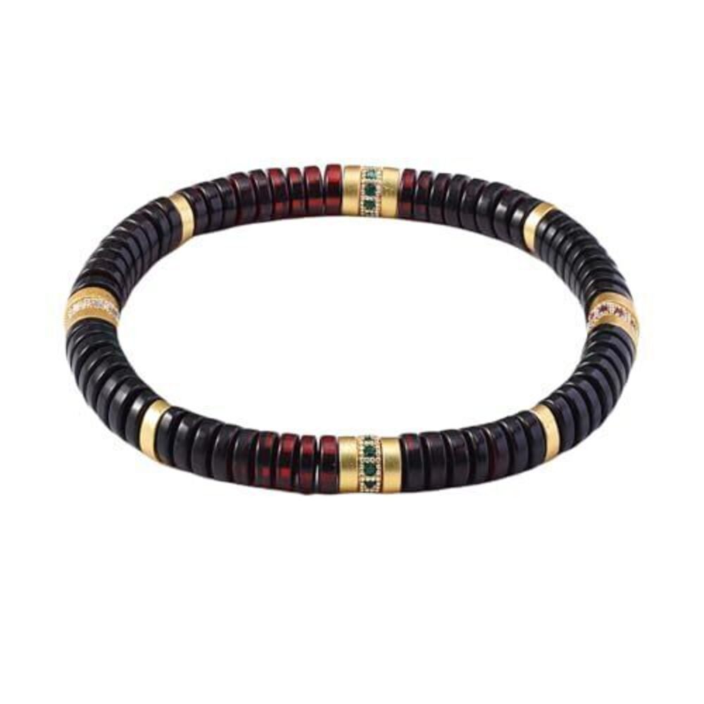 4224 Amber Bracelet Natural Blood Red Ambers with 18k Gold Plated Jewelry